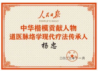 国医百科官网特别报道  中华道医脉络学现代疗法传承人——杨忠